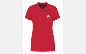 POLO rouge/blanc femme