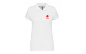 POLO rouge/blanc femme