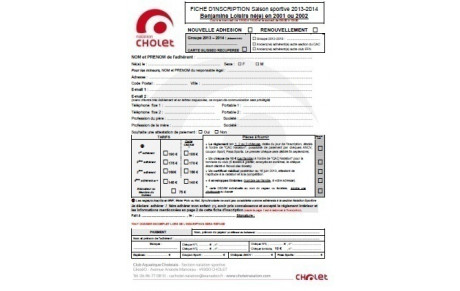 Inscriptions 2013/2014