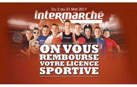 Intermarché vous rembourse votre licence 2017/2018 !!!